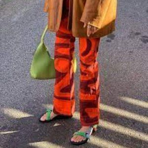 Hosbjerg Tina pant  red funky print